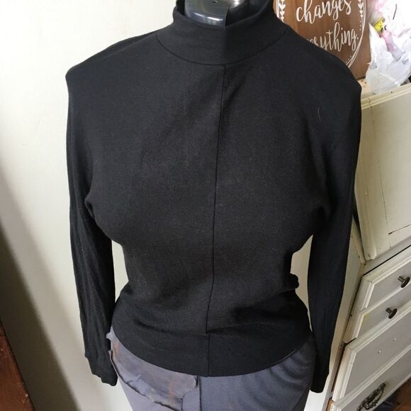 Madewell XS black minimalist elevated basic mock turtleneck - Picture 1 of 3
